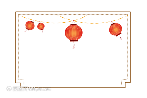 中秋節燈籠邊框