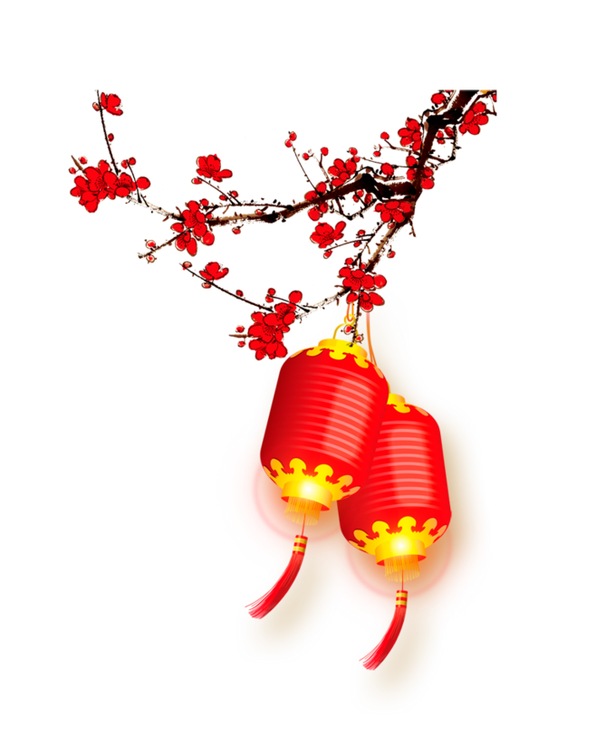 過年,燈籠,梅花(658×822)