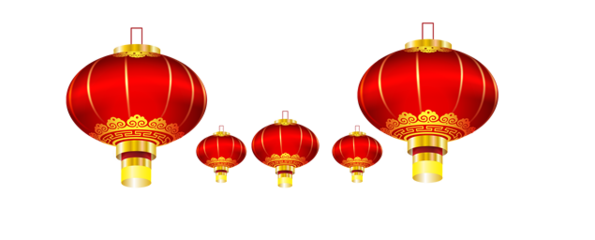 春節主題風ppt設計必備大紅燈籠高清免摳圖素材(16張)